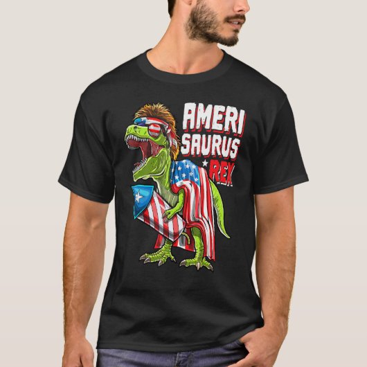 7月のレックス船のアメリザウルス恐竜4th tシャツ (正面)