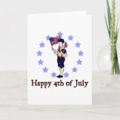 7月のヴィンテージの芸術の幸せな第4 カード (正面)