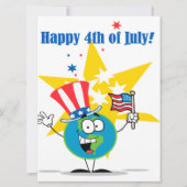 7月の世界漫画愛国心の幸福な4日 カード (正面)