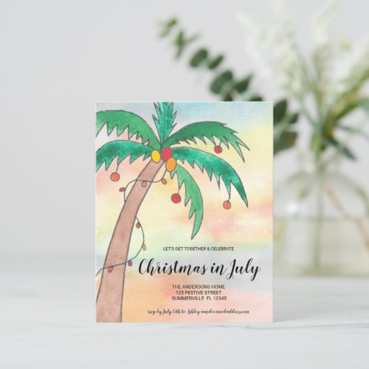 7月の予算のクリスマスパーティの招待状 (スタンド正面)