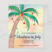 7月の予算のクリスマスパーティの招待状 (正面)