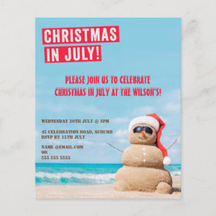 7月の予算クリスマスサマーパーティーチラシ チラシ
