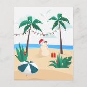 7月の予算クリスマスファミリーパーティの招待状 (裏面)