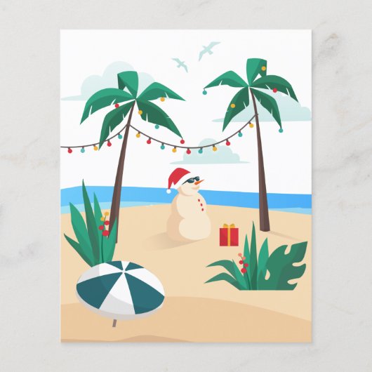 7月の予算クリスマスファミリーパーティの招待状 (裏面)