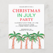 7月の予算パーティの招待状 (正面)