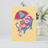 7月の休暇クリスマスにサンタ  サンキューカード (スタンド正面)