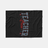 7月の先生愛国的なシャツ先生クルーの男性W フリースブランケット (正面(横))