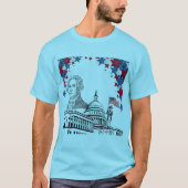 7月の光のゴールデンスパークス ライトブルー Tシャツ (正面)