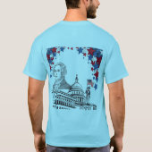 7月の光のゴールデンスパークス ライトブルー Tシャツ (裏面)