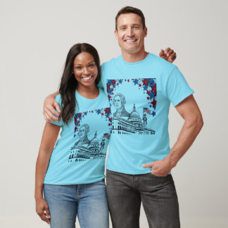 7月の光のゴールデンスパークス ライトブルー Tシャツ