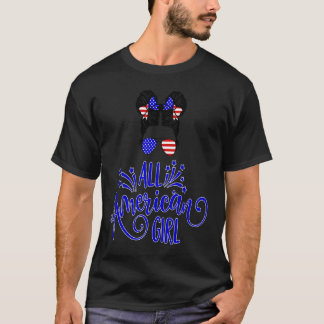 7月の全米ガール4th愛国心とインディペ tシャツ