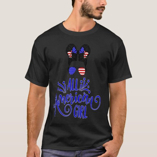 7月の全米ガール4th愛国心とインディペ tシャツ (正面)
