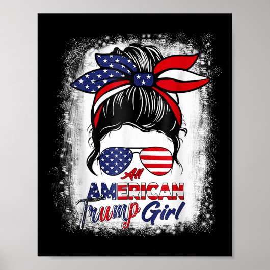 7月の全米トランプ女の子4日Messy Bun Pro ポスター (正面)
