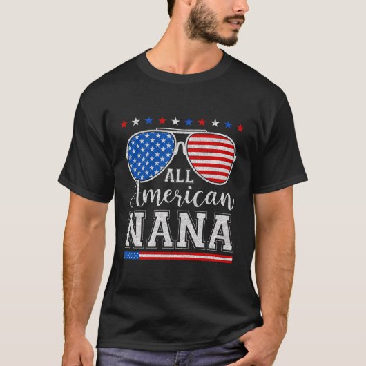 7月の全米ナナ4th愛国的サングラス tシャツ (正面)