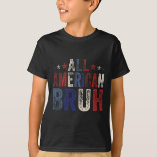 7月の全米ブラッシュ4th Boys Patriotic Usa W Tシャツ