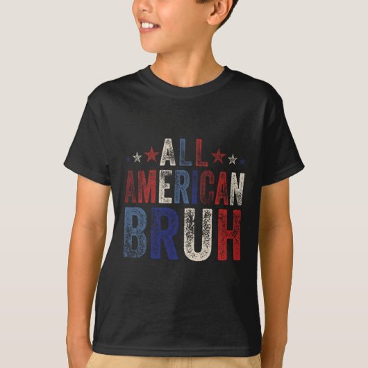 7月の全米ブラッシュ4th Boys Patriotic Usa W Tシャツ (正面)