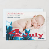 7月の写真の誕生の発表の第4 案内状 (正面/裏面)