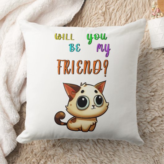 7月の友情の日に30匹の猫と友達になってくれないか クッション (ブランケット)