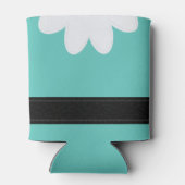 7月の可愛いクリスマス小妖精や小人衣装ティール（緑がかった色）クーラーボックス 缶クーラー (裏面)