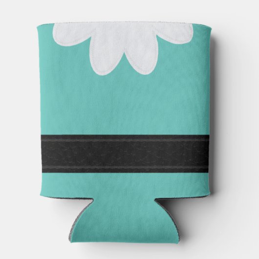 7月の可愛いクリスマス小妖精や小人衣装ティール（緑がかった色）クーラーボックス 缶クーラー (裏面)