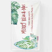 7月の可愛いクリスマス誕生日バナー 横断幕 (縦)