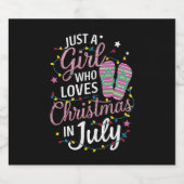 7月の夏にクリスマスが大好きな女の子 ビールラベル (シングルラベル)