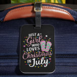 7月の夏にクリスマスが大好きな女の子 ラゲッジタグ<br><div class="desc">7月のクリスマスを愛する女の子だけのハワイアン夏休み</div>