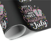 7月の夏にクリスマスが大好きな女の子 ラッピングペーパー (ロールコーナー)