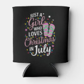 7月の夏にクリスマスが大好きな女の子 缶クーラー (正面)