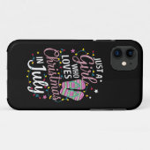 7月の夏にクリスマスが大好きな女の子 Case-Mate iPhoneケース (裏面(横))