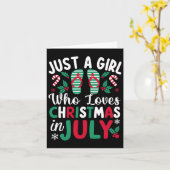 7月の夏にクリスマスを愛する女の子だけ カード (黄色い花)