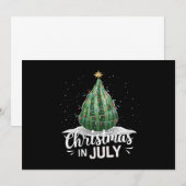 7月の夏にスイカのクリスマスツリーのクリスマス 招待状 (正面/裏面)