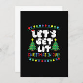 7月の夏のクリスマスにライトクリスマスをゲットしようT 招待状 (正面/裏面)