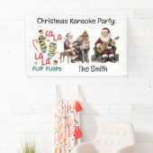 7月の夏のクリスマスサンタクロースビーチ 横断幕 (インサイチュ)