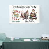 7月の夏のクリスマスサンタクロースビーチ 横断幕 (トレードショー)