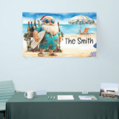 7月の夏のクリスマスサンタクロースビーチ 横断幕 (トレードショー)