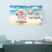 7月の夏のクリスマスサンタクロースビーチ 横断幕 (トレードショー)