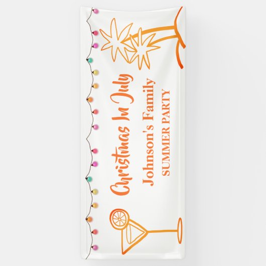 7月の夏のクリスマスパーティー  横断幕 (縦)