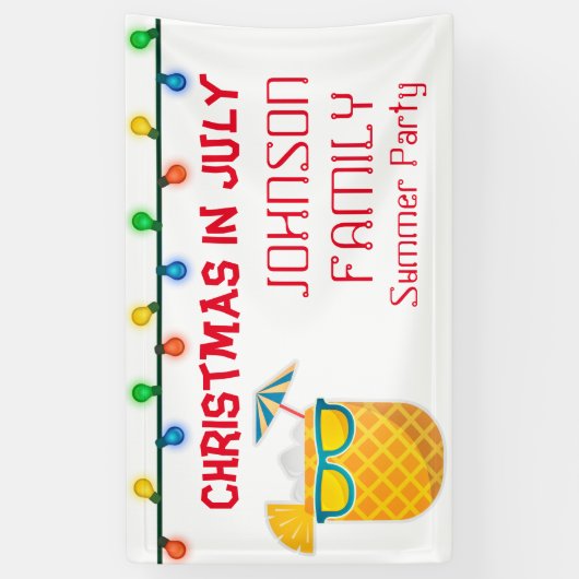 7月の夏のクリスマスパーティー   横断幕 (縦)