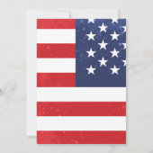 7月の夏のバーベキューのパーティーの愛国心が強い旗第4 招待状 (裏面)