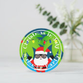 7月の夏のパーティの招待状のクリスマス 招待状 (スタンド正面)