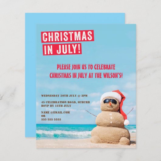 7月の夏の予算サンドマンクリスマスパーティー (正面/裏面)