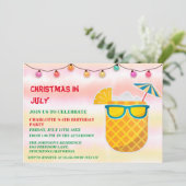 7月の夏の誕生日パーティーのクリスマス  招待状 (スタンド正面)