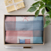 7月の夏の4th愛国的なギンガムアメリカ 薄葉紙 (ギフト)