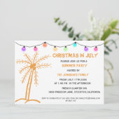 7月の夏パーティクリスマス 招待状 (スタンド正面)