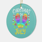 7月の夏休みのクリスマス セラミックオーナメント (左)