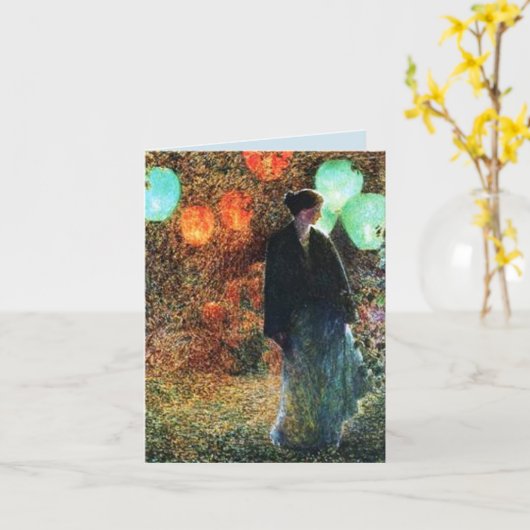 7月の夜のハッピーバースデー挨拶 カード (黄色い花)