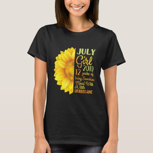 7月の女の子2010 12年の日差しの混合A Tシャツ (正面)