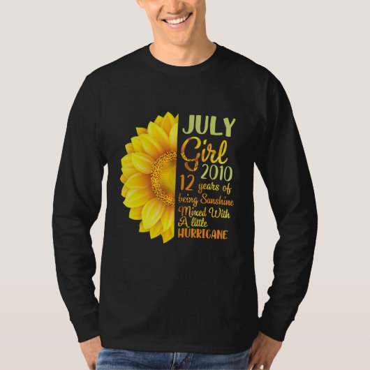 7月の女の子2010 12年の日差しの混合A Tシャツ (正面)
