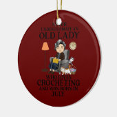 7月の女婦は女生まれ性が好き セラミックオーナメント (左)